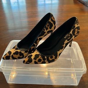 Coach cowhide leopard print heels